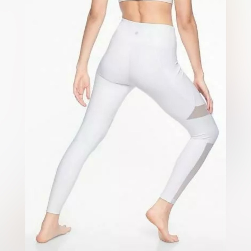 Athleta meshblock power pura pocket tight leggings medium wore twice